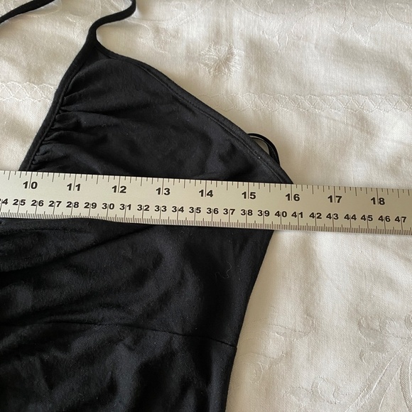 Dorthy Perkins Black Sequin Asymmetric Spaghetti Strap‎ Midi Dress Size UK12 - Picture 8 of 14